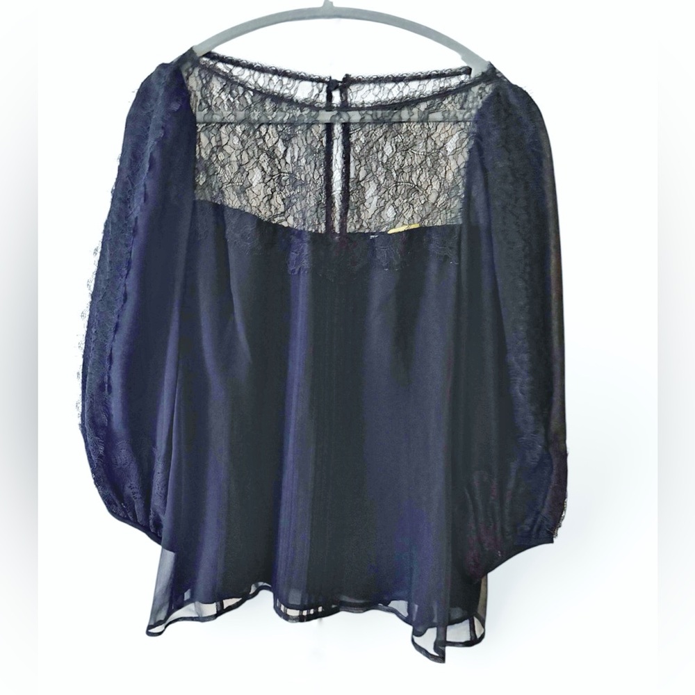 Nanette Lepore Black Lace Blouse